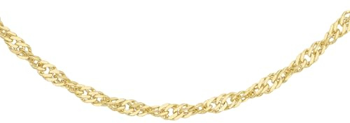 CARISSIMA Damen 9k (375) Gelbgold 1.2mm Diamantschliff Twist Panzerkette 1.13.0464 46cm/18zoll