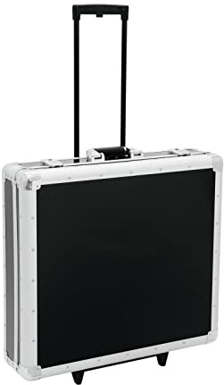 ROADINGER CD-Case, schwarz, 200 CDs, mit Trolley | CD-Case mit Trolleyfunktion, schwarz