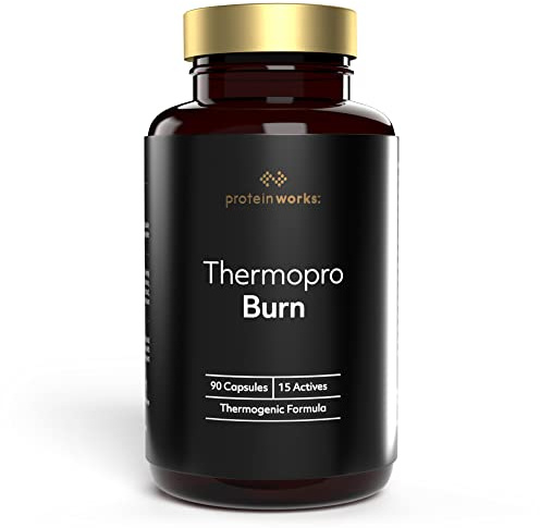 Thermopro | Complément de Caféine Avant l'Entraînement | Réduit la Fatigue et l'Epuisement | Aide à la Perte de Poids | THE PROTEIN WORKS | 90 Gélules