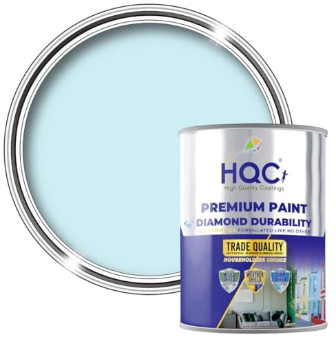 HQC Fence and Garden Paint | Furniture, Shed, Wood Outdoor Paint | Garden Fence | Quick-Drying | 1L Light Blue