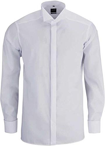 OLYMP Luxor modern fit Gala Hemd Langarm Popeline weiß