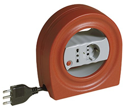 BTICINO Avvolgicavo 3x1,5 Con Protezione Termica 5mt, 1+1presa