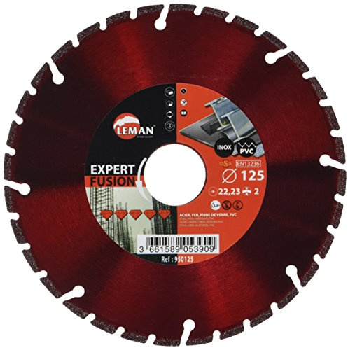 Leman 950125 Disque diamant brasé 125 x 45 x 1,8 x 2,0 mm pour coupe aciers