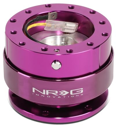 NRG Innovations NRG-SRK-200PPPP Gen 2.0 Steering Wheel Quick Release Adapter 6-HOLE with Mounting Bolts (Purple Body/Purple Ring) 6-Hole Design
