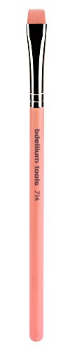 Bdellium Tools Professional Makeup Brush - Pink Bambu Series 714 Flat Eye Definer - With Soft Synthetic Fibers, For Eye Definition (Pink, 1pc)