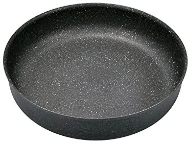Moneta Tortiera Etnea, Alluminio Antiaderente Effetto Pietra, Nero, 24 cm