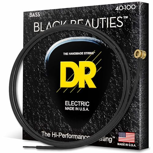 DR Strings BLACK BEAUTIES™ – svartfärgade bassträngar: Ljus 40-100