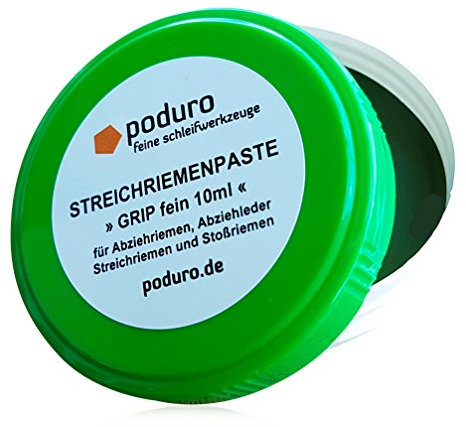 Streichriemenpaste » PODURO GRIP « Chromoxid Abziehpaste für Abziehleder und Streichriemen zum Messer schärfen