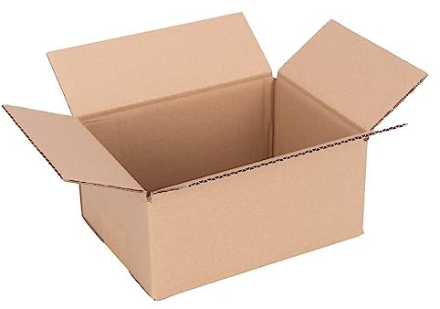 verpacking Faltkartons 200 x 150 x 90 mm Braun (Außenmaß 205 x 155 x 100 mm) KK 10 1-wellig Versandkarton für kleine Waren kleine Kartons (50 Stück)