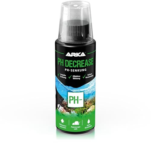 pH Senker Aquarium 118 ml – senkt pH-Wert & KH sicher – verhindert Stress bei Fischen & Garnelen – verbessert Pflanzenwachstum – einfache Dosierung für Nano- & kleine Becken – ARKA pH Decrease