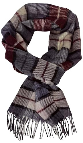Rotfuchs Sciarpa invernale Red Fox e caldo plaid di tendenza Combinazioni di colori multipli Lana 180 x 30 cm Made in Germany (30 x 180 cm, bianco rosso grigio)