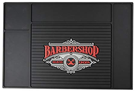 oshhni Barber Station Tapis Salon de Coiffure Non-Slip Mat Travail Station