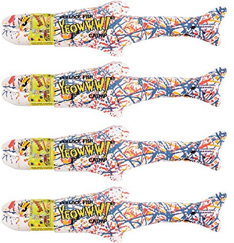 Yeowww! 100% Bio DuckyWorld Katzenminze Blatt & Blüte Katzenspielzeug SEELACHS 4 Pack