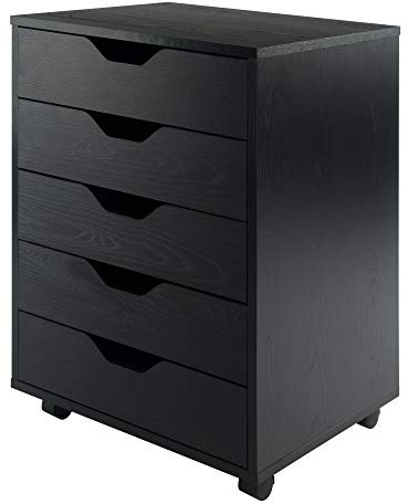 Winsome Halifax 5-Drawer Storage Cabinet, Black (20519)