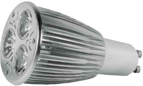 Transmedia Power LED Spot 230V/6W, 180 lm, GU10, CRI/RA: 90, dimmbar, 3 LED, ø 50 x 90 mm, warmweiß, (4000K) LP2-36SQL