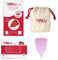 Copa Menstrual Sileu Cup Soft - Ayuda prevenir infecciones urinarias, cistitis, vejigas sensibles, calambres, cólicos menstruales - Disminuye dolor causado por menstruación - Talla S, Morado
