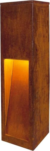 SLV Herrumbre luminaria de pie Rusty Slot 50 / iluminación Caminos, Paredes, entradas, lámpara led de jardín de Exterior / E27 IP44 11 W, Acero FeCSi