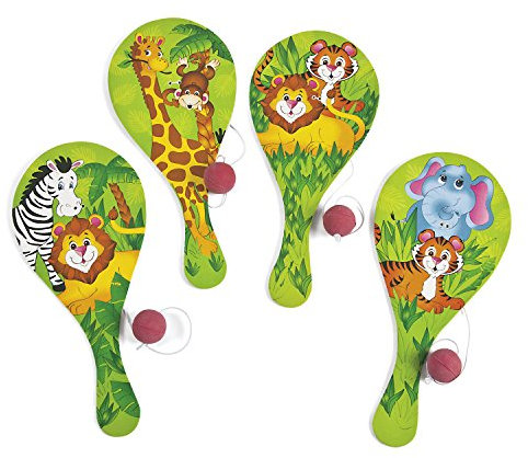 cama24com Safari Ballspiel Geschicklichkeitsspiel Mitgebsel 12 Stück Palandi®