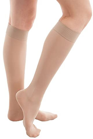GABRIALLA Sheer Knee High Compression Socks for Women, Medical Grade Calf Knee Highs, Graduated Firm Compression 20-30 mmHg, Improve Blood Circulation, Prevent & Treat Varicose Veins, Closed Toe