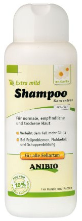 Anibio Sensitive Hunde Shampoo 250ml | ph-neutral | für mehr Glanz | bei empfindlicher Haut | erhält den Säureschutz der Haut | bei Fellverfilzung oder Schuppenbildung | Shampo mit Bio Aloe Vera