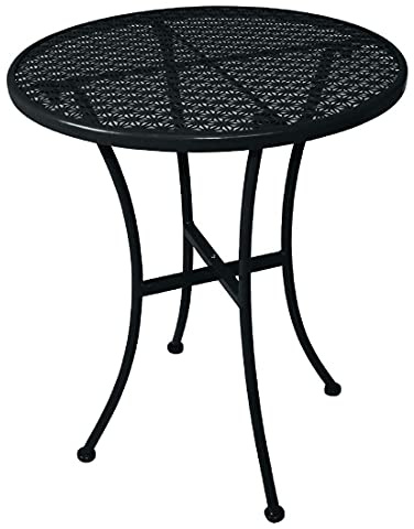 Mesa de bistro, para bar Bolero GG705, en acero, diseño redondo, color negro