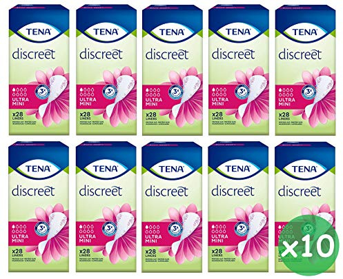 10x TENA LADY Slipeinlage Ultra Mini 28 Stück