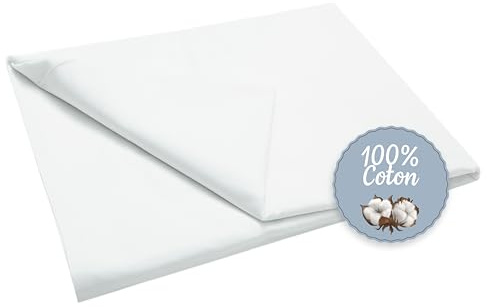 ZOLLNER Bettlaken oder Bettdecke für den Sommer in Hotelqualität - Baumwolle- ca. 240x290 cm - weiß - ohne Gummizug
