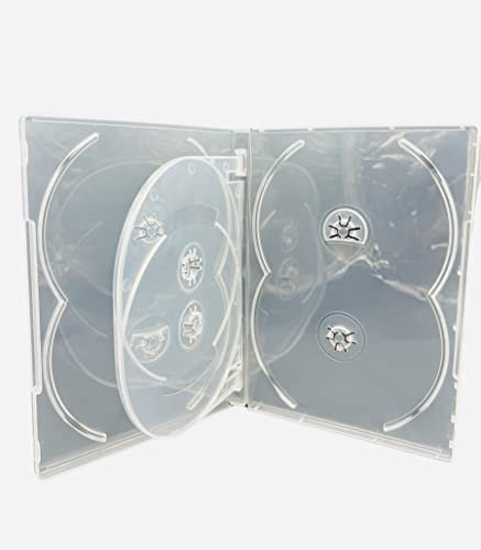 10 x Boîtiers Transparents pour CD/DVD/Blu-Ray Dragon Trading à 6 disques de 14 mm