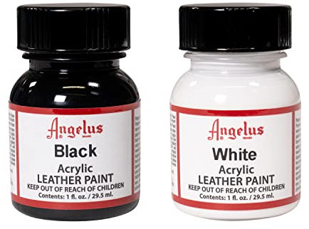 Angelus - Set de 2 botellas de 29,5 ml de color NEGRO y BLANCO