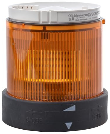Schneider Electric Indicator bank, Harmony XVB, illuminated unit, plastic, orange, 70 mm, flashing, for bulb or LED, 24V AC, 24-48V DC