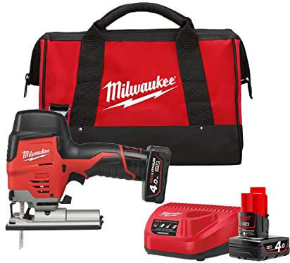 Milwaukee M12JS-402C M12 Compact Jigsaw with 2 x 4.0Ah Li-ion Batteries/ Charger
