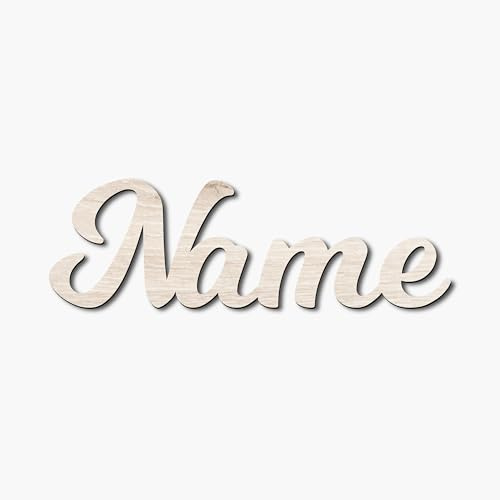 Namofactur personalisierte Kinderlampe als Namensschild aus Holz mit LED | Mit individuellem Wunschtext – sanfte Hintergrundbeleuchtung für Mädchen, Jungen und persönliche Gestaltung im eigenen Zimmer