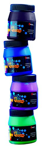 be ArtisT TAFELFARBEN 4er Set schwarz/blau/Fuchsie/grün Premium QUALITÄT