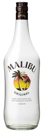 Malibu Caribbean Rum – Fruchtiger Likör auf Rum-Basis mit natürlichem Kokosaroma – Leichte Spirituose, ideal für Longdrinks oder Cocktails – 1 x 1 l