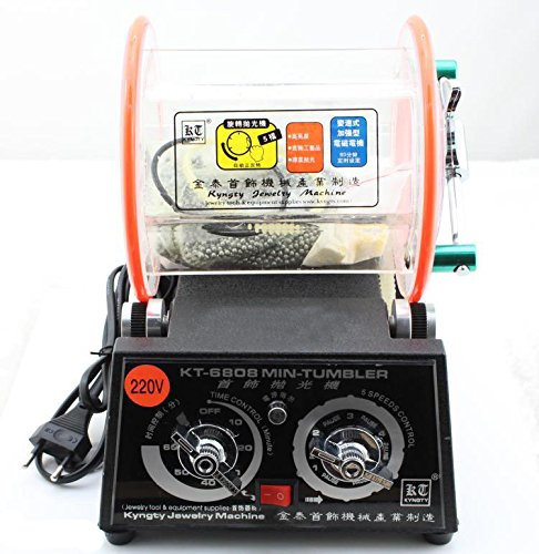 220V Mini Baril Tambour Rotatif, Rotary Polisseuse, Électrique Bijoux Rotary Tumbler pour Perle Polissage Bijoux Outils