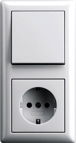 Gira Serie Standard 55 Steckdosen Komplett-Sets Reinweiß SEIDENMATT