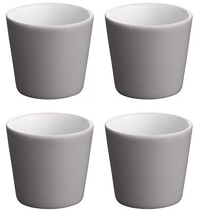 Alessi DC03/76 DG Tonale Tazzina in Ceramica Stoneware, Dark Grey, Set da 4