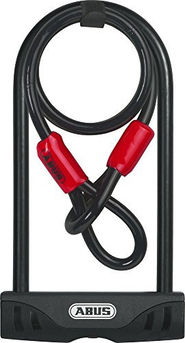 ABUS Bügelschloss Facilo 32/150HB230 + Cobra-Kabel 10/140 - Fahrradschloss mit Halterung und Double-Locking - ABUS-Sicherheitslevel 7 - Schwarz