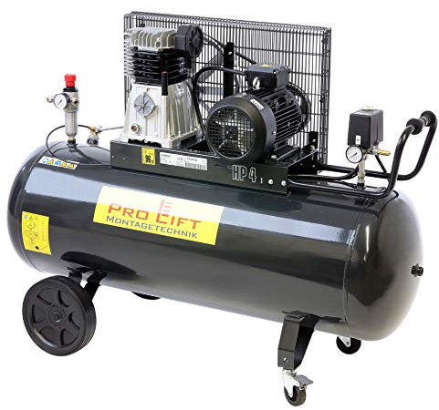 Pro-Lift-Montagetechnik Compresseur 3 kW, 10 bar, 360 l/min, 380 V, chaudière de 200 l, noir, 00993