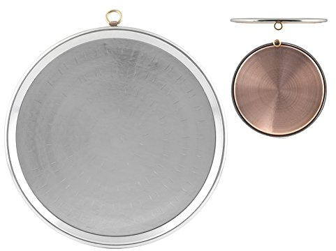 Pentole Agnelli COCU43/338 tennpläterad koppar konisk bakplåt med fälg, höjd 2 cm, diameter 38 cm