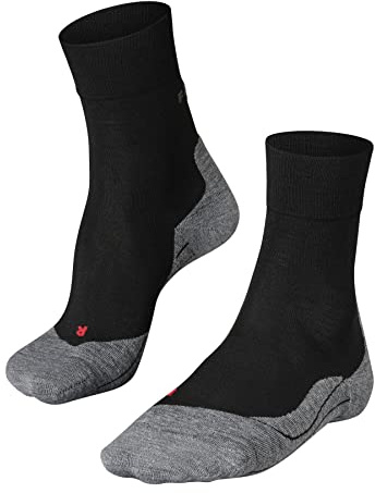 FALKE herr Löparstrumpor RU4 Endurance Wool M So ull funktionsmaterial antiblåsning 1 par, Svart Black-Mix 3010, 42-43