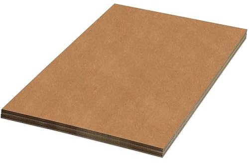 BOX USA Corrugated Cardboard Sheets 36 x 48 (5 Pack) Large Card Board for Layer Separation Packaging Mailing Shipping Packing, and Protecting Products from Forklift Damage - 5 Pack