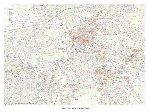 Carlos Borell Verlag: Poster - Berlin andere Zeit, historischer Stadtplan der Subkultur, MAPS, A3, matte, Farbe, thematisch