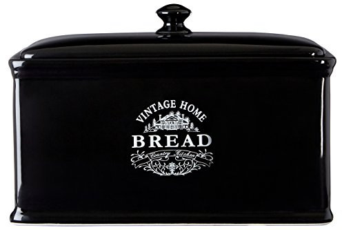 Premier Housewares Vintage Home Bread Box - Black