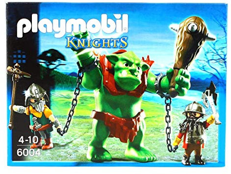 PLAYMOBIL Knights 6004 Riesentroll mit Zwergenkämpfern, Ab 4 Jahren