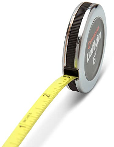 Lufkin W606PD Executive Diameter Pocket Tape Measure, 6' x 1/4 for Measuring Diameters in Inches, with Chrome Housing