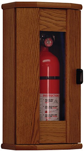 Wooden Mallet Fire Extinguisher Cabinet, 10-Pound, Medium Oak/Acrylic