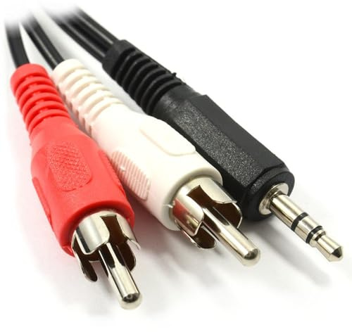 kenable 3.5mm Stereo Jack to Twin RCA Phono Plugs Audio Cable Lead 3m [3 metres]