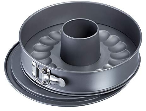 Westmark Springform mit zwei Böden, auslaufsicher, Ø 28 cm, mit Antihaftbeschichtung, kaltgewalzter Stahl, Back Profi, Anthrazit, 33692260