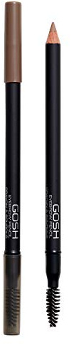 GOSH Augenbrauenstift für dichtere Brauen I präzise Applikation für perfekt geformte Augenbrauen I integrierte Bürste zum Verblenden I langanhaltend, natürlicher Look I 100% Vegan I 003 Greybrown
